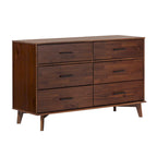 Middlebrook Modern Solid Wood 6-Drawer Dresser with Metal Handles