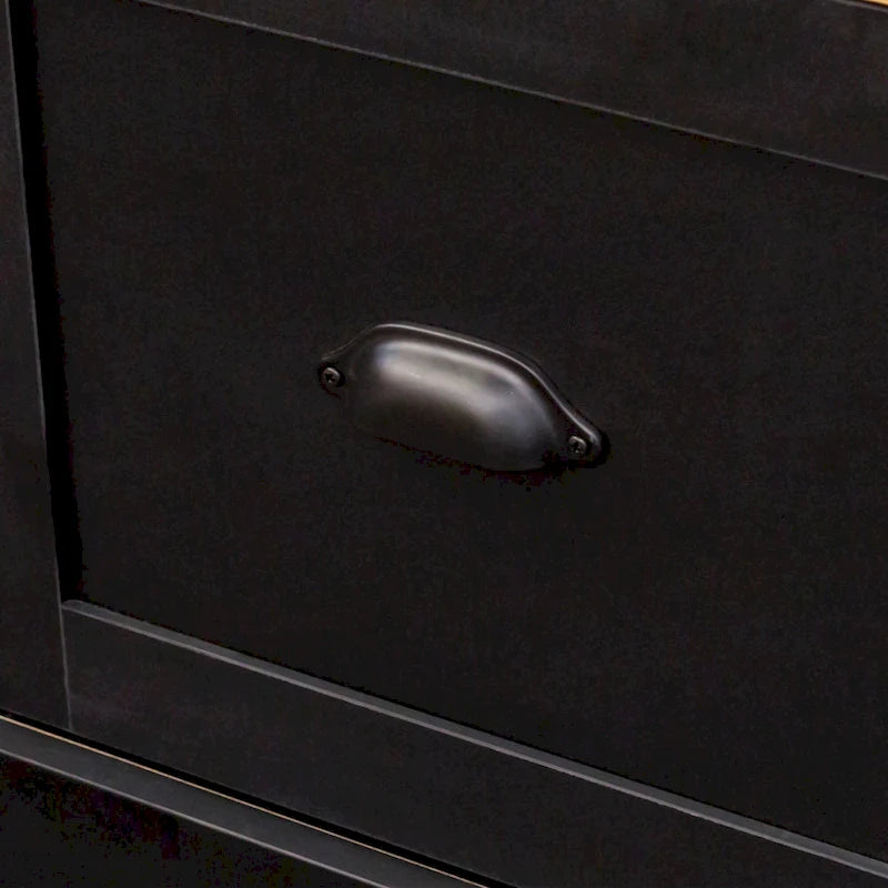 Farmhouse Hall Tree with Wood Grain Bench, Hooks and Bottom Cabinets