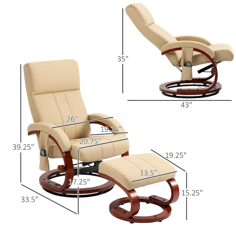Modern 26 Swivel Recliner Chair