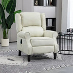 Massage Linen Recliner Chair with Heat,Footrest and Side Pocket