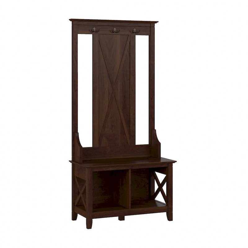 Key West Hall Tree with Shoe Storage Bench by Bush Furniture