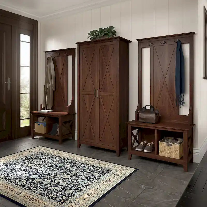 Key West Hall Tree with Shoe Storage Bench by Bush Furniture