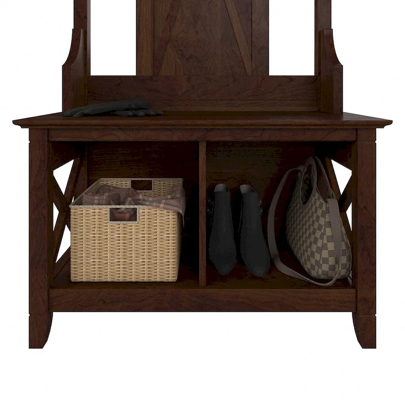 Key West Hall Tree with Shoe Storage Bench by Bush Furniture