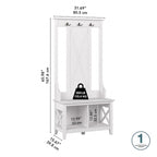 Key West Hall Tree with Shoe Storage Bench by Bush Furniture