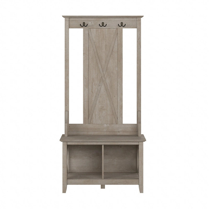 Key West Hall Tree with Shoe Storage Bench by Bush Furniture