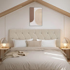 Upholstered Headboard, Diamond Tufted Adjustable Headboard from 39.8 to 49.8, Queen Headboard/ King Headboard