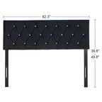 Upholstered Headboard, Diamond Tufted Adjustable Headboard from 39.8 to 49.8, Queen Headboard/ King Headboard