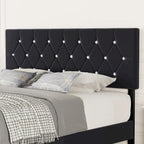 Upholstered Headboard, Diamond Tufted Adjustable Headboard from 39.8 to 49.8, Queen Headboard/ King Headboard