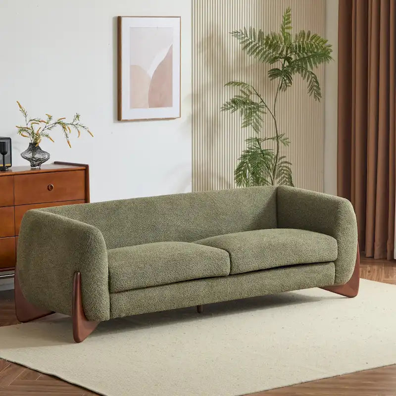 Alma Upholstered Boucle 3-Seat Sofa by Christopher Knight Home