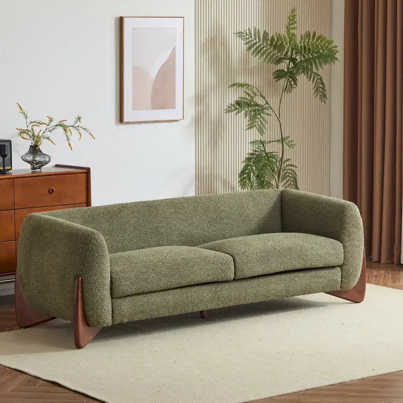 Alma Upholstered Boucle 3-Seat Sofa by Christopher Knight Home
