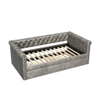 Christopher Knight Home - Augusta Velvet Upholstered Tufted Daybed with Trundle Design