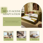 Christopher Knight Home - Augusta Velvet Upholstered Tufted Daybed with Trundle Design