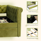 Christopher Knight Home - Augusta Velvet Upholstered Tufted Daybed with Trundle Design