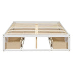 Full Size Platform Bed with 6 Storage Drawers