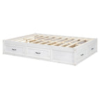 Full Size Platform Bed with 6 Storage Drawers