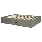 Full Size Platform Bed with 6 Storage Drawers