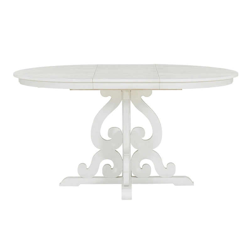 Retro Functional Dining Set Extendable Dining Table and Chair Sets with Removable Folding Plates for Dining Room and Kitchen