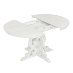 Retro Functional Dining Set Extendable Dining Table and Chair Sets with Removable Folding Plates for Dining Room and Kitchen