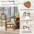 Retro Functional Dining Set Extendable Dining Table and Chair Sets with Removable Folding Plates for Dining Room and Kitchen