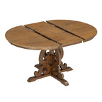 Retro Functional Dining Set Extendable Dining Table and Chair Sets with Removable Folding Plates for Dining Room and Kitchen