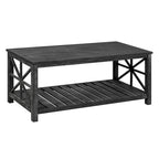 47 Modern Farmhouse Coffee Table with Storage Shelf