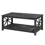 47 Modern Farmhouse Coffee Table with Storage Shelf