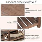 47 Modern Farmhouse Coffee Table with Storage Shelf