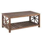 47 Modern Farmhouse Coffee Table with Storage Shelf