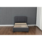 Twin Upholstered Platform Bed with Storage Drawers & USB Ports