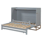 Queen Murphy Bed with Cabinet Design, Multi-Functional, 400lb Capacity