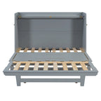 Queen Murphy Bed with Cabinet Design, Multi-Functional, 400lb Capacity