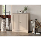 Palace Imports 100% Solid Wood 32 Bathroom Cabinet with Solid Doors, 2-Drawers and Adjustable Shelves