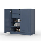 Palace Imports 100% Solid Wood 32 Bathroom Cabinet with Solid Doors, 2-Drawers and Adjustable Shelves