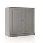 Palace Imports 100% Solid Wood 32 Bathroom Cabinet with Solid Doors, 2-Drawers and Adjustable Shelves