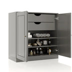 Palace Imports 100% Solid Wood 32 Bathroom Cabinet with Solid Doors, 2-Drawers and Adjustable Shelves