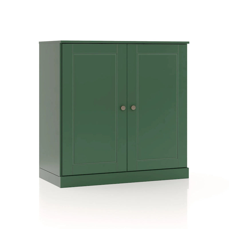 Palace Imports 100% Solid Wood 32 Bathroom Cabinet with Solid Doors, 2-Drawers and Adjustable Shelves