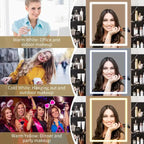 Vanity Desk with Mirror and Lights, Makeup Vanity Set w/Desk and Stool