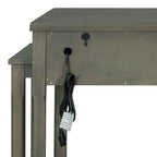 Mobile Kitchen Island, Extendable Table with USB Outlets and Storage