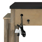 Mobile Kitchen Island, Extendable Table with USB Outlets and Storage