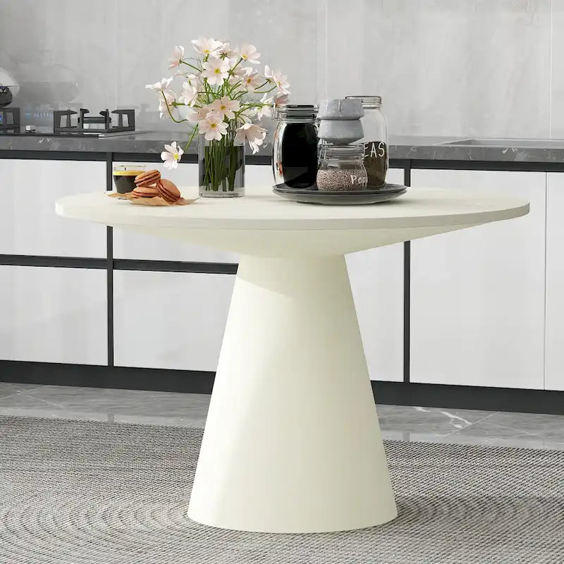 Retro Round Dining Table Minimalist Elegant Table