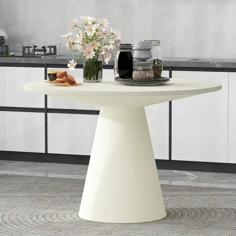 Retro Round Dining Table Minimalist Elegant Table
