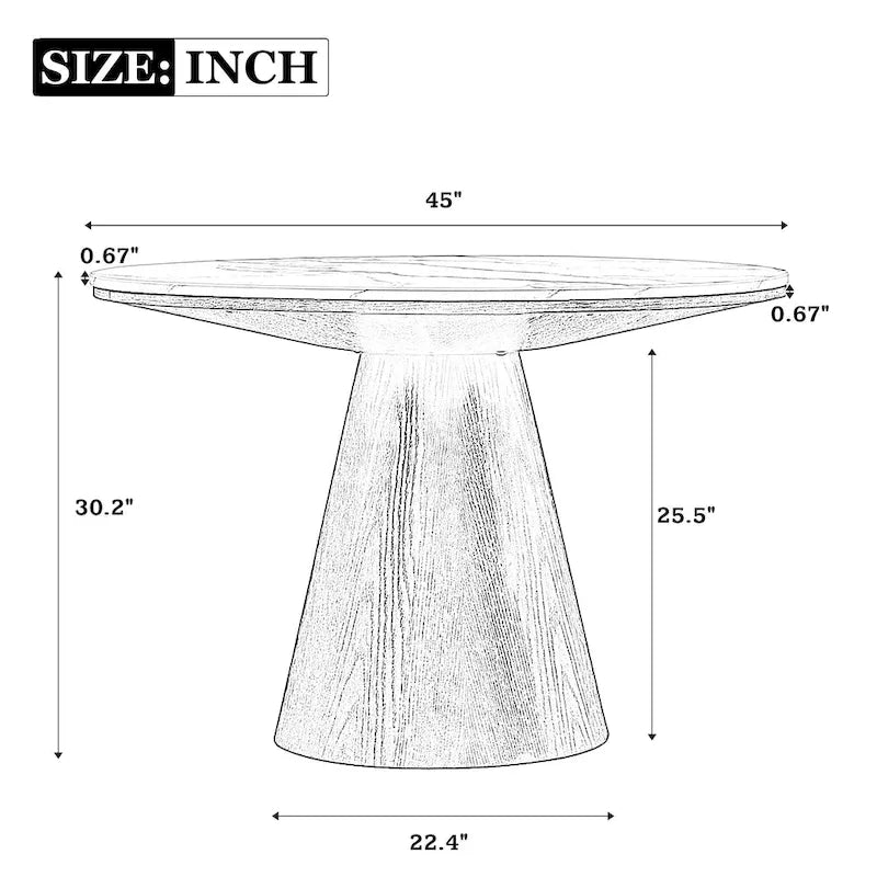 Retro Round Dining Table Minimalist Elegant Table