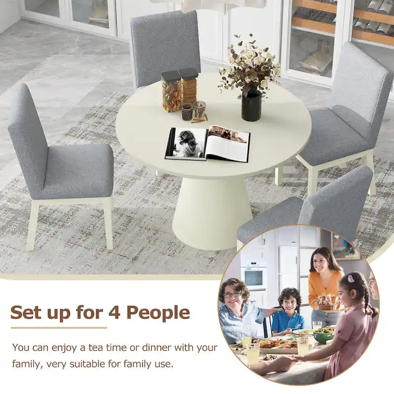 Retro Round Dining Table Minimalist Elegant Table