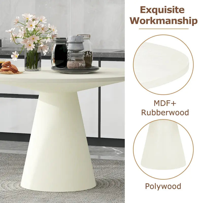 Retro Round Dining Table Minimalist Elegant Table