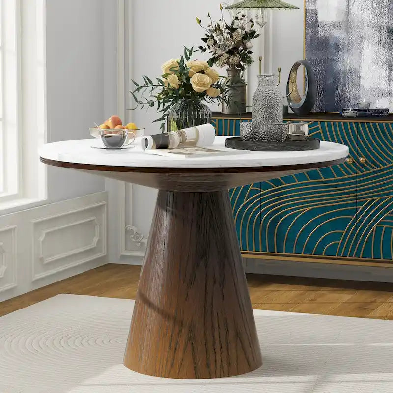 Retro Round Dining Table Minimalist Elegant Table