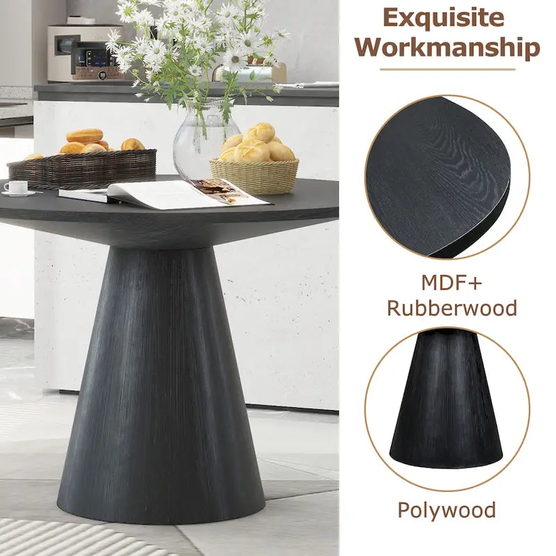 Retro Round Dining Table Minimalist Elegant Table