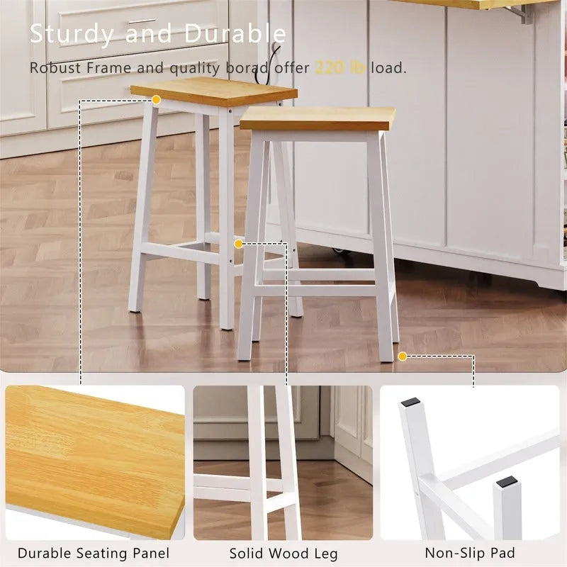 3-Piece/1-Piece Kitchen Island Set with/without 2 Barstools, Rolling Kitchen Storage Cart w/ 2 Drawers, Drop Leaf & 5 Side Racks