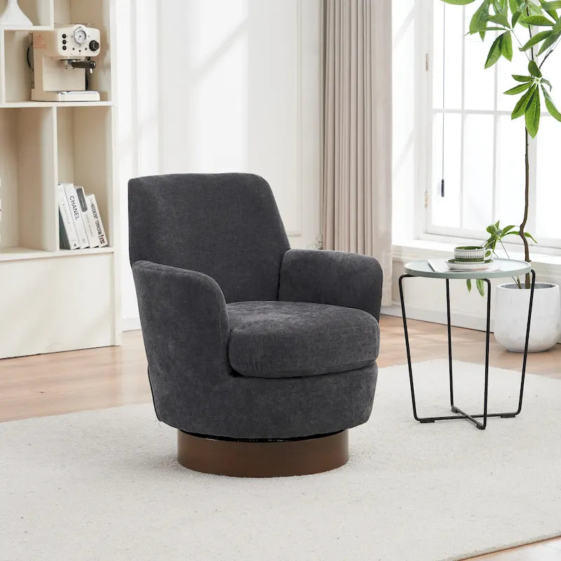 360 Degree PU Leather Swivel Accent Chairs for Living Room,Bedroom