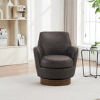 360 Degree PU Leather Swivel Accent Chairs for Living Room,Bedroom
