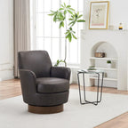 360 Degree PU Leather Swivel Accent Chairs for Living Room,Bedroom